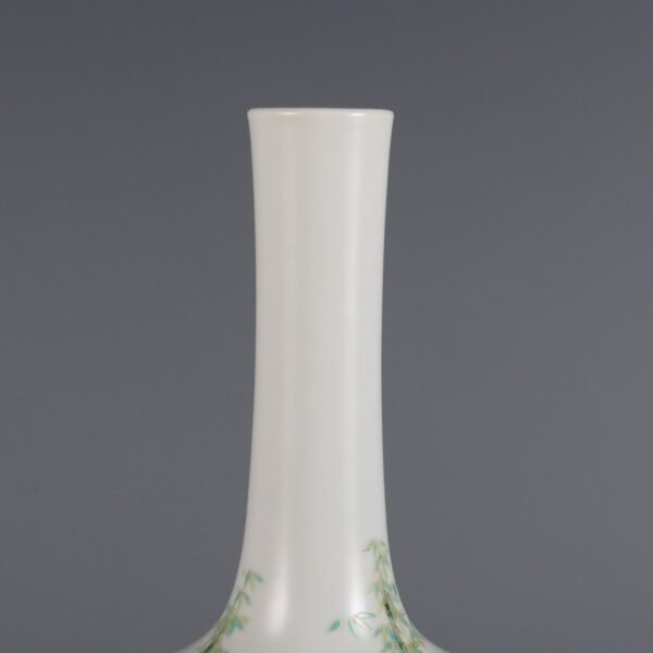 Qing Dynasty Yongzheng Period Famille Rose Bamboo Forest Seven Sages Gallbladder Vase - Image 7