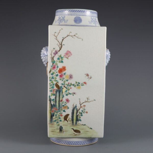 flower and bird patterns and elephant ears, made in the Qianlong period of the Qing Dynasty - Image 2