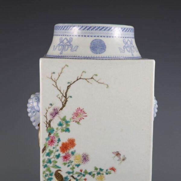 flower and bird patterns and elephant ears, made in the Qianlong period of the Qing Dynasty - Image 5
