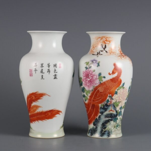phoenix and peony patterns made in the Yongzheng period of the Qing Dynasty - Image 2