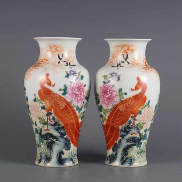 phoenix and peony patterns made in the Yongzheng period of the Qing Dynasty