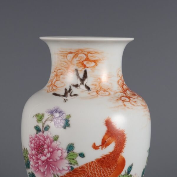 phoenix and peony patterns made in the Yongzheng period of the Qing Dynasty - Image 7