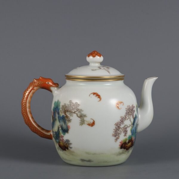 Qing Dynasty Yongzheng Period Famille Rose Figure Story Teapot - Image 2