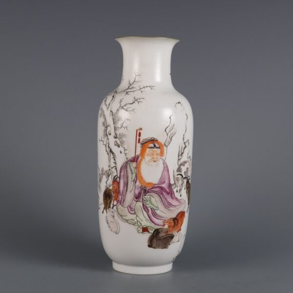 The Republic of China Period Thin-body Ink-Colored Lantern Vase