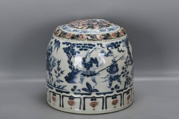 Yuan Dynasty blue and white pinched flower Guiguzi yurt - Image 2
