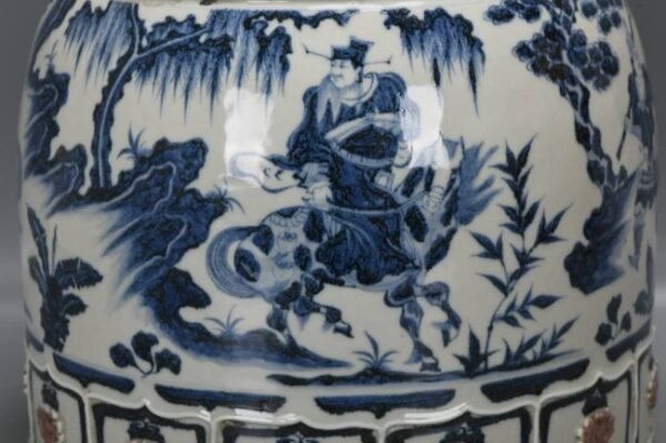 Yuan Dynasty blue and white pinched flower Guiguzi yurt - Image 5