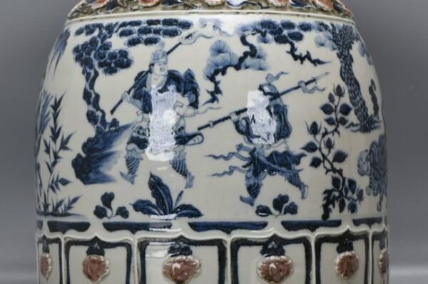 Yuan Dynasty blue and white pinched flower Guiguzi yurt - Image 6