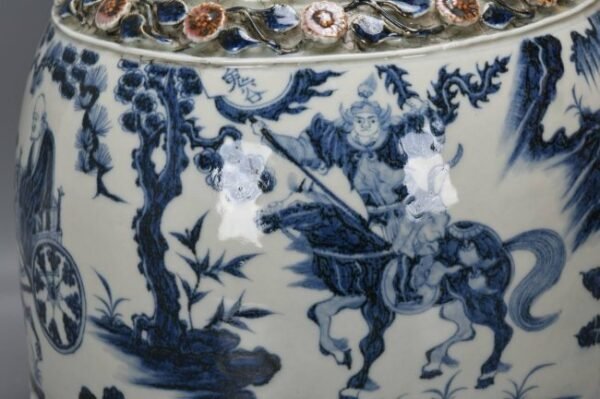 Yuan Dynasty blue and white pinched flower Guiguzi yurt - Image 7