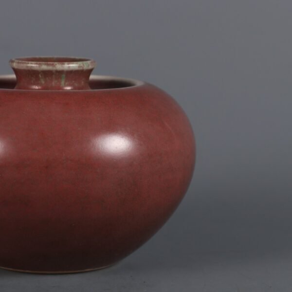 Qing Kangxi Year Cowpea Red Glaze Apple Zun - Image 3