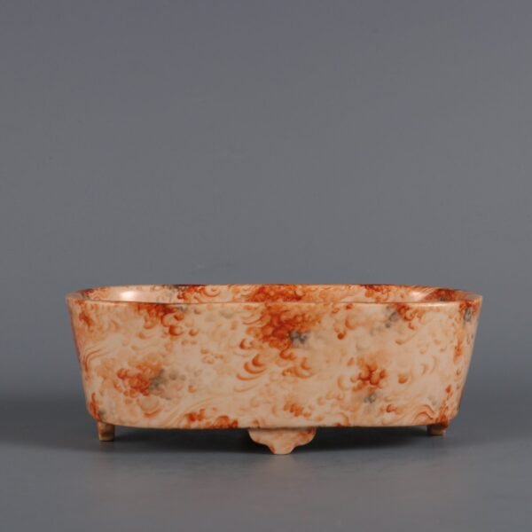 glaze washbasin with inscriptions made in the Qianlong period of the Qing Dynasty - Image 3