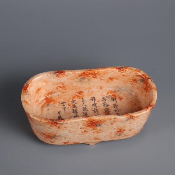 glaze washbasin with inscriptions made in the Qianlong period of the Qing Dynasty - Image 2