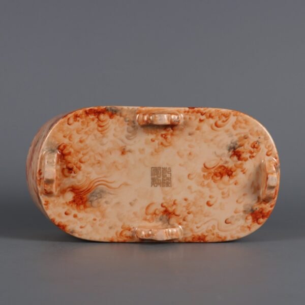 glaze washbasin with inscriptions made in the Qianlong period of the Qing Dynasty - Image 8