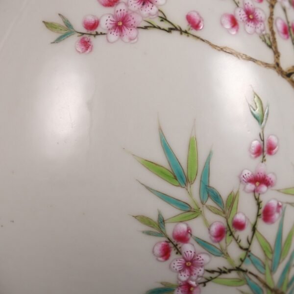 Qing Guangxu period famille rose flower and bird pattern vase - Image 7