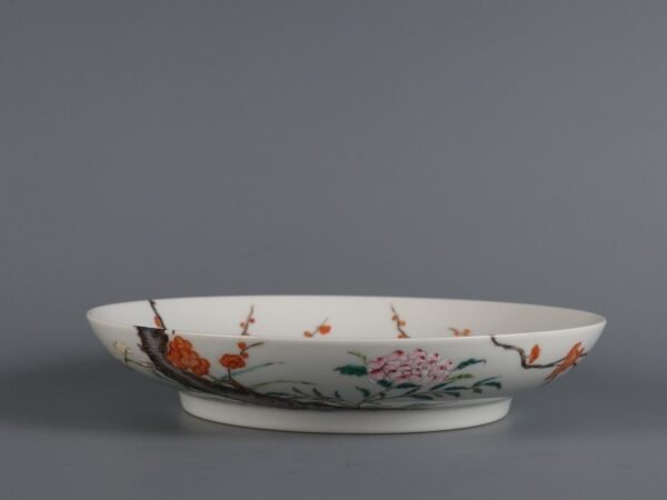 Qing Guangxu Period Famille Rose Peach Blossom Design Plate - Image 7