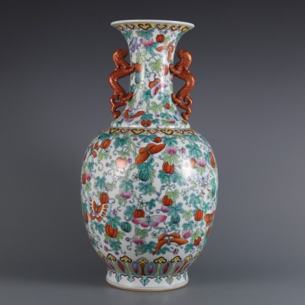 double-glazed dragon-ear vase made in the Qianlong period of the Qing Dynasty - Image 8