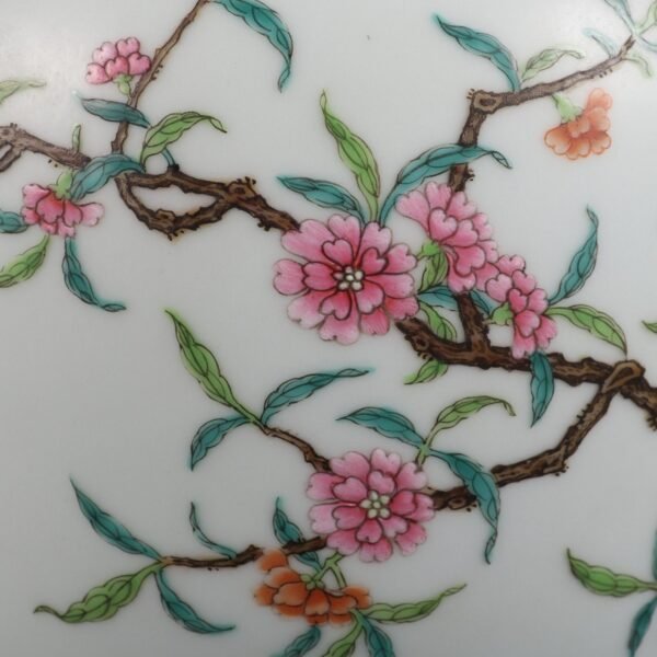 Qing Dynasty Qianlong period pink peach blossom pattern appreciation vase - Image 6