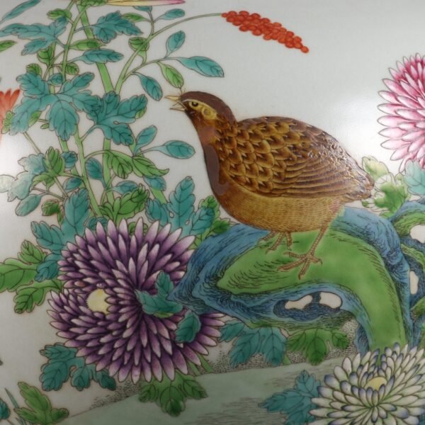 Qing Dynasty Qianlong Period (Folk Kiln) Famille Rose Living and Working in Peace and Happiness - Image 3