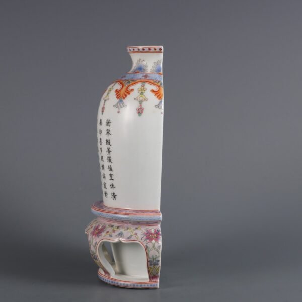 enamel hanging vases with imperial inscriptions made in the Qianlong period of the Qing Dynasty - Image 4