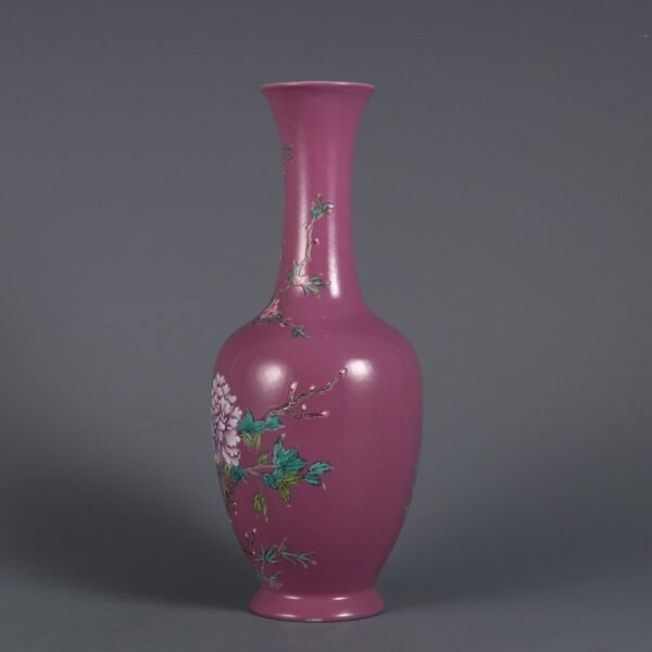 pastel-colored flower and bird patterns, made in the Tongzhi period of the Qing Dynasty - Image 2