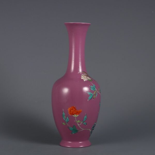 pastel-colored flower and bird patterns, made in the Tongzhi period of the Qing Dynasty - Image 3