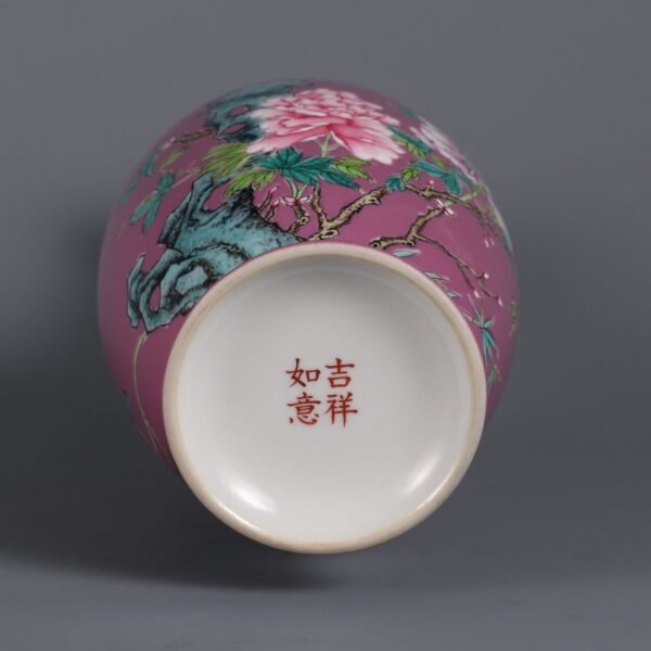 pastel-colored flower and bird patterns, made in the Tongzhi period of the Qing Dynasty - Image 8