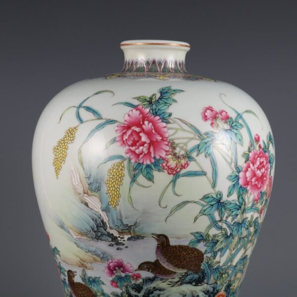 flower and bird patterns and inscriptions in the Yongzheng period of the Qing Dynasty - Image 3