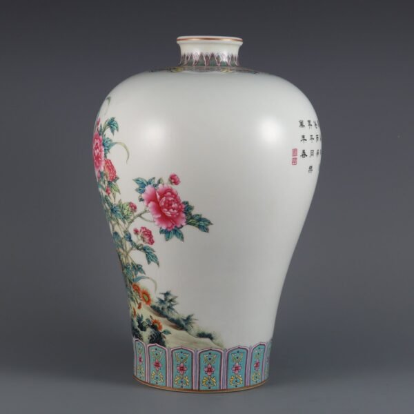 flower and bird patterns and inscriptions in the Yongzheng period of the Qing Dynasty - Image 5
