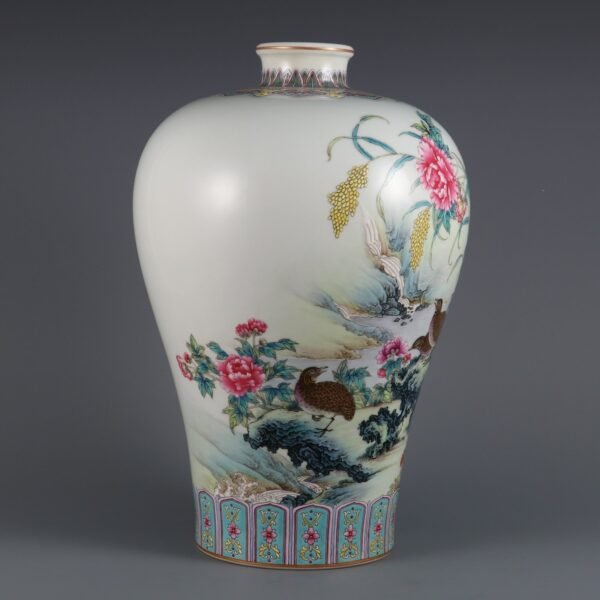 flower and bird patterns and inscriptions in the Yongzheng period of the Qing Dynasty - Image 2