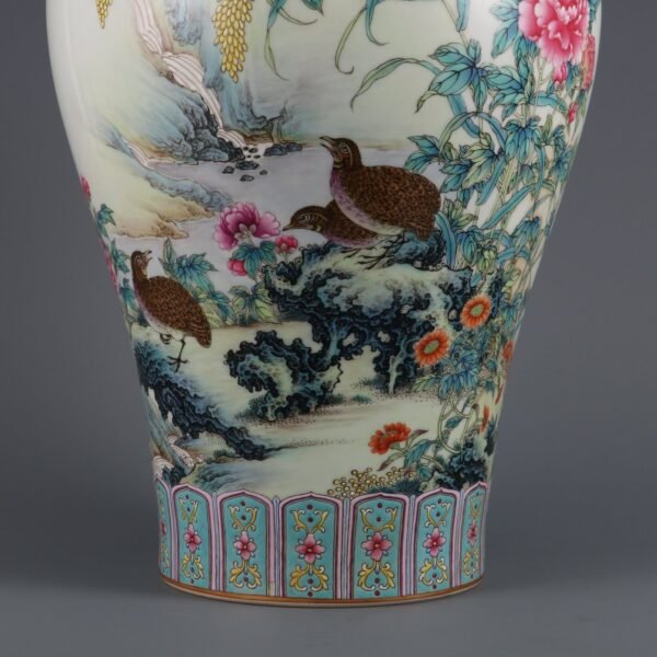 flower and bird patterns and inscriptions in the Yongzheng period of the Qing Dynasty - Image 7