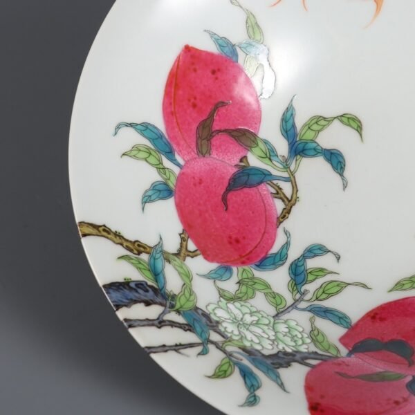 Qing Dynasty Yongzheng Period Famille Rose Wall-mounted Eight-Peach Pattern Hat Bowl - Image 7