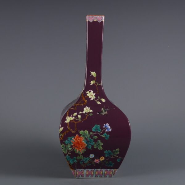 enamel patterns and poems, made in the Yongzheng period of the Qing Dynasty - Image 3