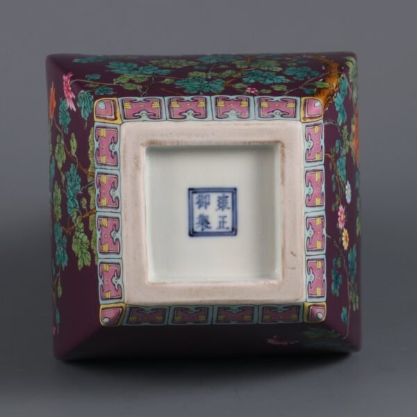 enamel patterns and poems, made in the Yongzheng period of the Qing Dynasty - Image 8