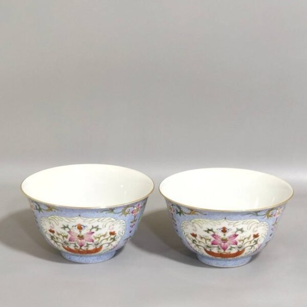 Qing Dynasty Yongzheng Phoenix Grass Window Flower Bowl - Image 9