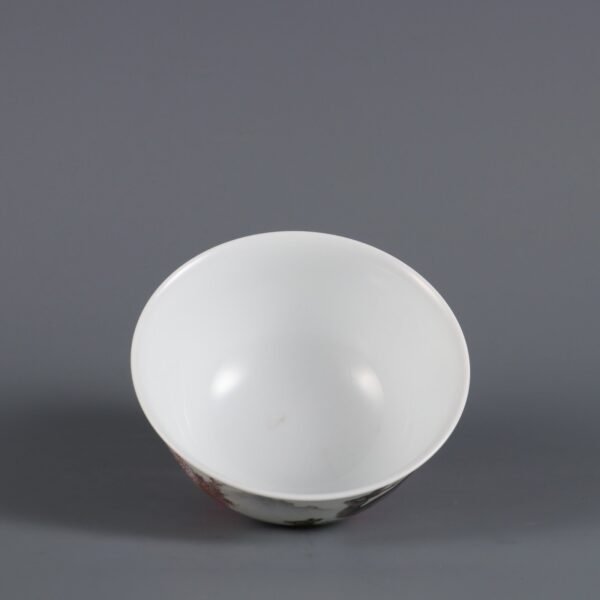 Qing Yongzheng period enameled bowl with deer cry - Image 7