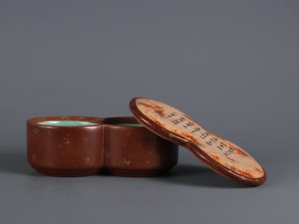 Qing Dynasty Qianlong Period Bronze Glaze Gold Sprinkled Window Stone Pattern - Image 2