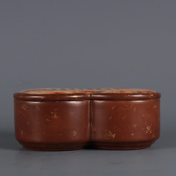 Qing Dynasty Qianlong Period Bronze Glaze Gold Sprinkled Window Stone Pattern - Image 7