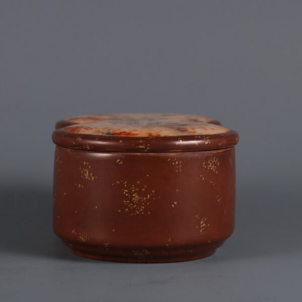 Qing Dynasty Qianlong Period Bronze Glaze Gold Sprinkled Window Stone Pattern - Image 9