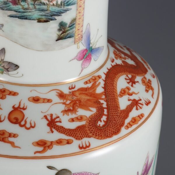 hundred butterflies and auspicious decoration, made in the Qianlong period of the Qing Dynasty - Image 5