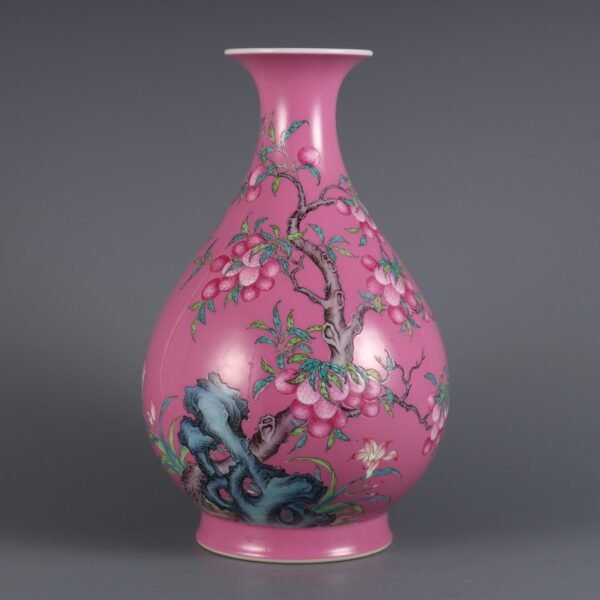Jade Vase with Lychee and Poems, Made in the Qianlong Period of the Qing Dynasty