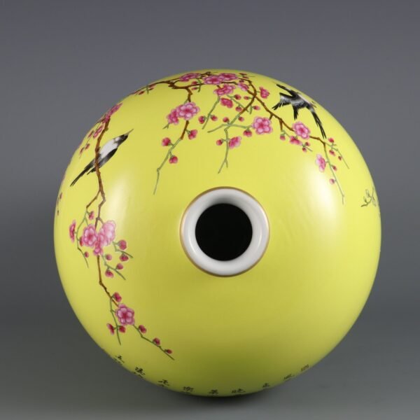 flower and bird pattern and inscription of poems, made in the Yongzheng period of the Qing Dynasty - Image 4