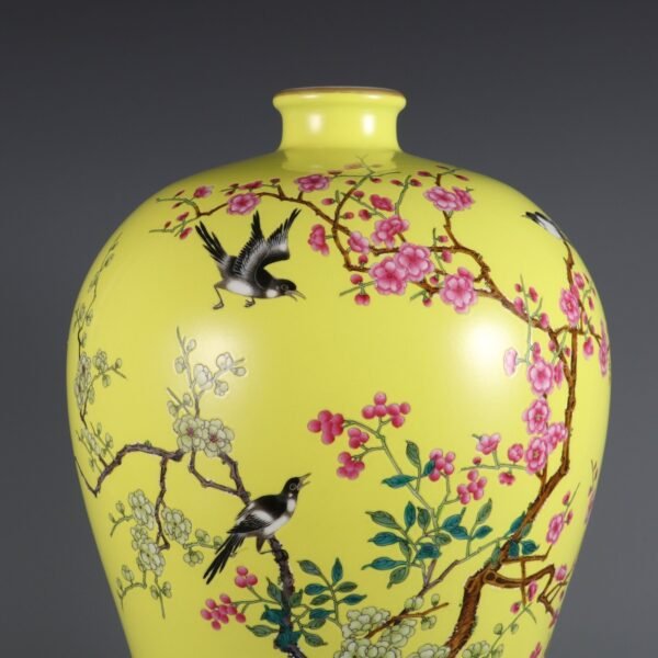 flower and bird pattern and inscription of poems, made in the Yongzheng period of the Qing Dynasty - Image 5