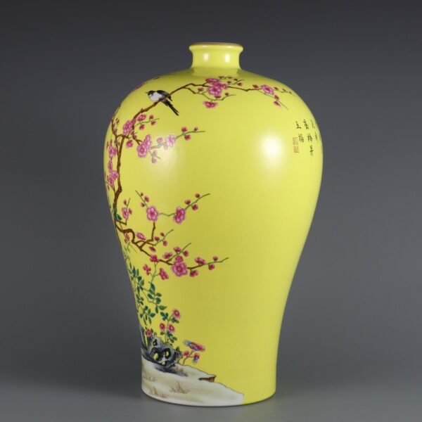 flower and bird pattern and inscription of poems, made in the Yongzheng period of the Qing Dynasty - Image 2