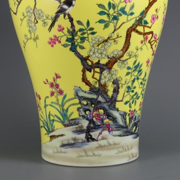 flower and bird pattern and inscription of poems, made in the Yongzheng period of the Qing Dynasty - Image 8