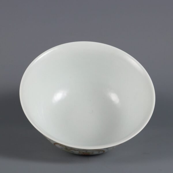 Qing Daoguang Period Famille Rose Passionflower Pattern Opening Five Grains Bowl - Image 3
