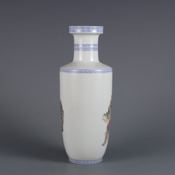 Qing Yongzheng Period Enamel Painted Filial Piety Touching Heaven Stick Vase - Image 5