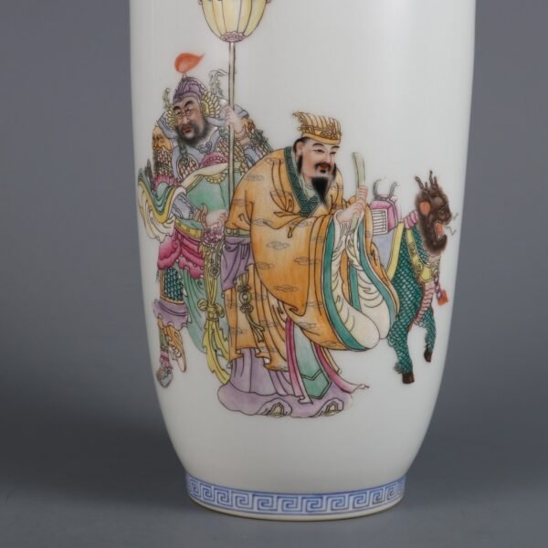 Qing Yongzheng Period Enamel Painted Filial Piety Touching Heaven Stick Vase - Image 6
