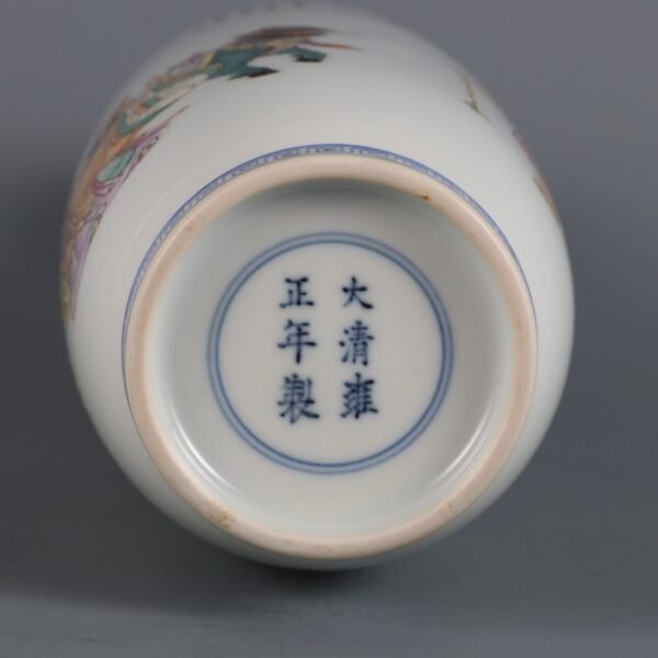 Qing Yongzheng Period Enamel Painted Filial Piety Touching Heaven Stick Vase - Image 8