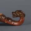 Qing Dynasty Qianlong Period Coral Red Background Gold Window Stone Pattern Glaze Dragon - Image 2