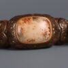 Qing Dynasty Qianlong Period Coral Red Background Gold Window Stone Pattern Glaze Dragon - Image 3