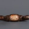 Qing Dynasty Qianlong Period Coral Red Background Gold Window Stone Pattern Glaze Dragon - Image 5